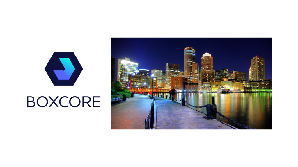 Boxcores Construction Safety Software and Picture of Boston Skyline