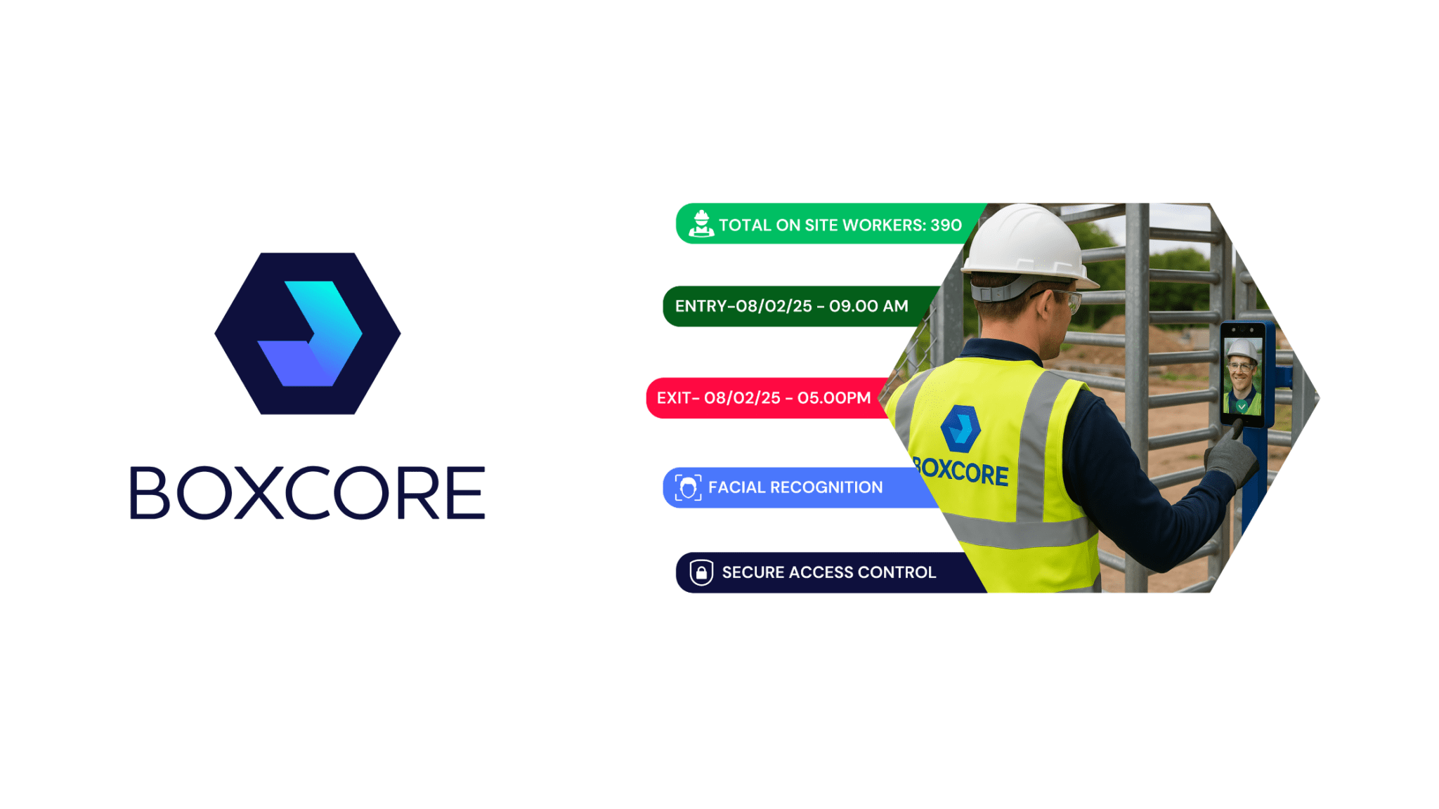 Construction Worker using Boxcore onboarding software