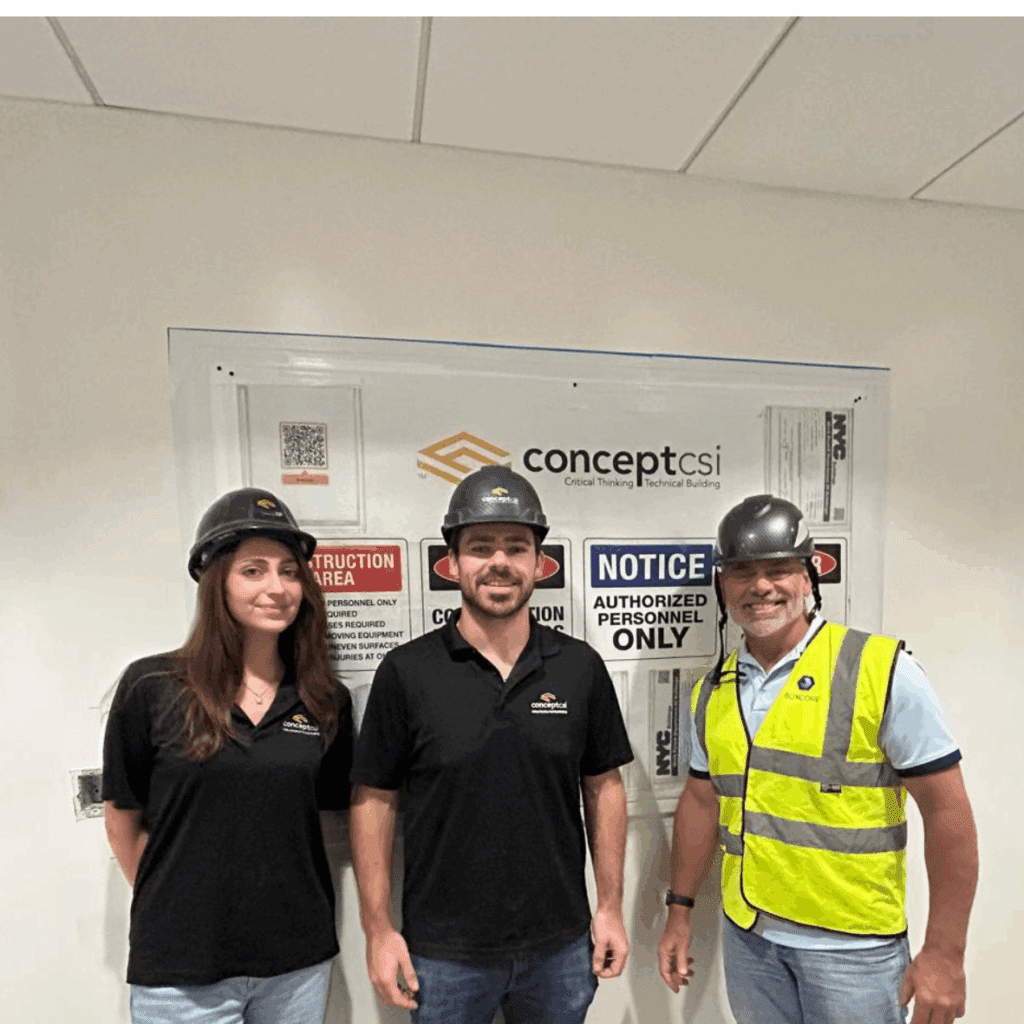Boxcore and Conceptcsi staff on construction project in New York City